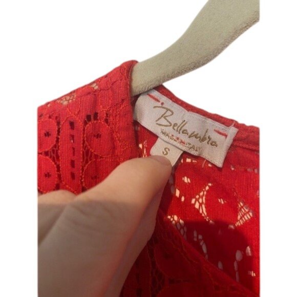 Bella Umbra red off-shoulder cut out summer dress size S - Picture 4 of 5
